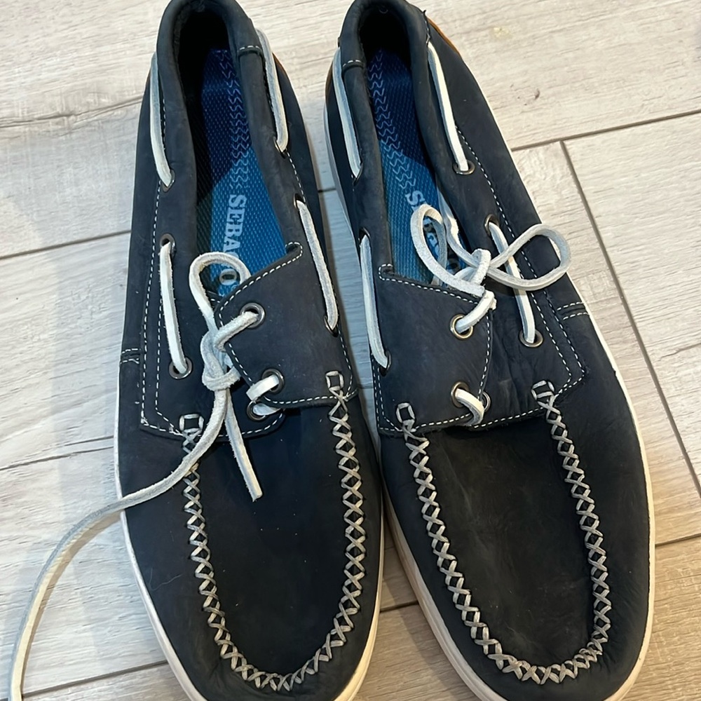 SEBAGO Dockside’s Loafers boat shoe | size M10W| navy x leather